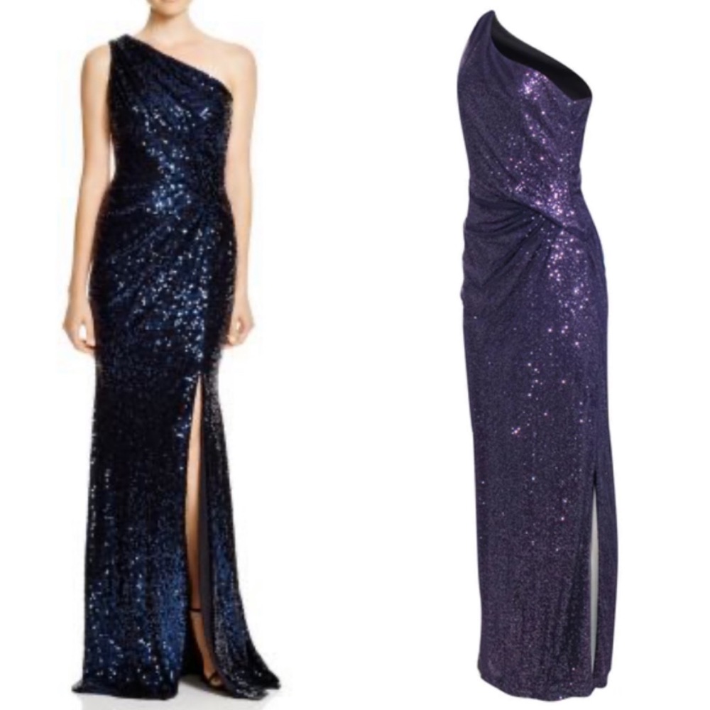 . Ralph Lauren navy blue sequin evening dress size 4